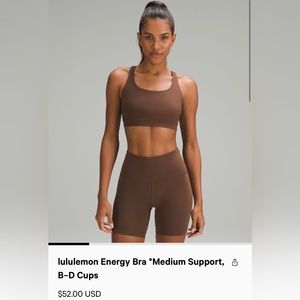 Like New * Lululemon Energy Bra-Medium Support B-D Cups